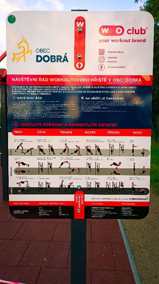 Nové workoutové hřiště v Dobré